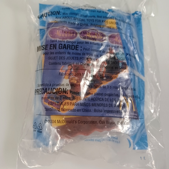 MCDONALD HAPPY MEAL 04 Disney Aladdin Toys #3 Jasmine Toy NEW In Package - Picture 6 of 7